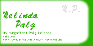 melinda palg business card